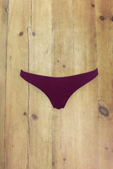 Punta del Este burgundy high bikini bottoms