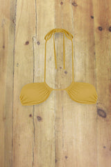 Venice Beach gold string bikini top